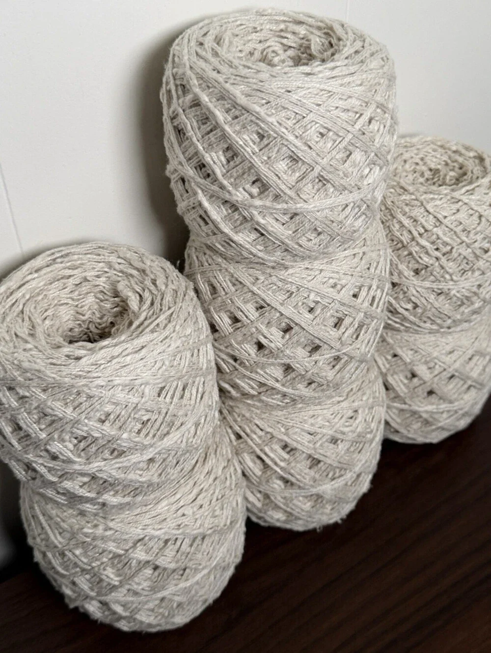 Reclaimed Cotton Blend DK/Sport Yarn 1296-1374 Yds Oatmeal 600g (7 Cakes)